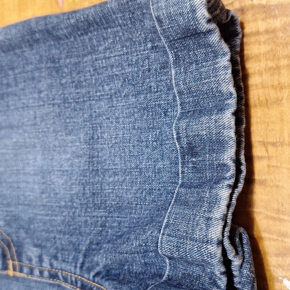 Vintage Old Navy Denim Kids Overall Shorts with Floral Embroidery Girls 2T - Picture 9 of 11